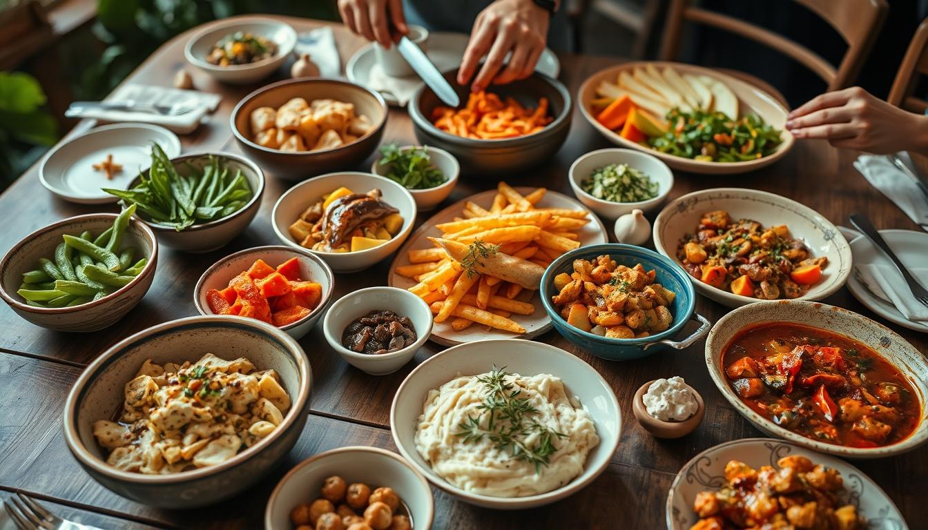 Fresh seasonal cooking dish